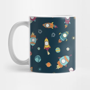 Rocket ships in space Mug